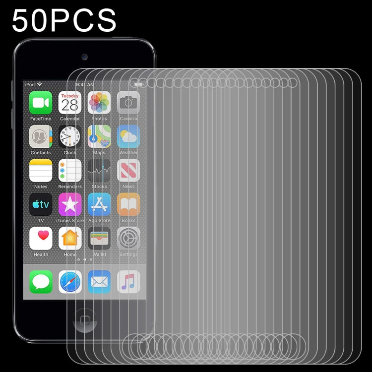 50 PCS 0.26mm 9H 2.5D Tempered Glass Film for iPod touch 7 / touch  6