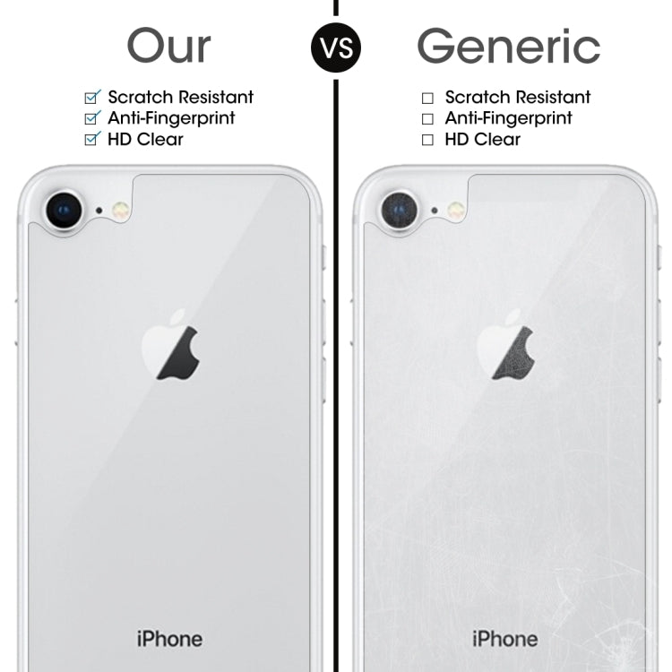 2 PCS for iPhone 8 & 7 0.3mm 9H Surface Hardness 2.5D Curved Edge Explosion-proof Premium Tempered Glass Back Screen Protector