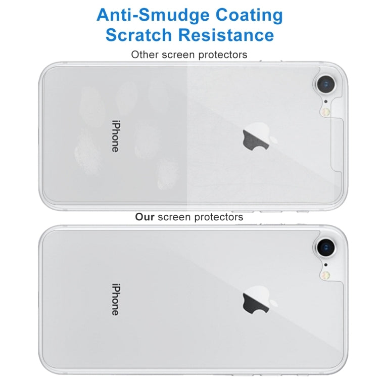 50 PCS for iPhone 8 & 7 0.3mm 9H Surface Hardness 2.5D Curved Edge Explosion-proof Premium Tempered Glass Back Screen Protector