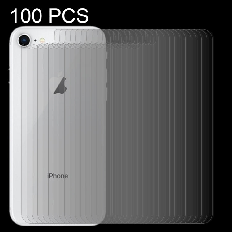 100 PCS for iPhone 8 & 7 0.3mm 9H Surface Hardness 2.5D Curved Edge Explosion-proof Premium Tempered Glass Back Screen Protector