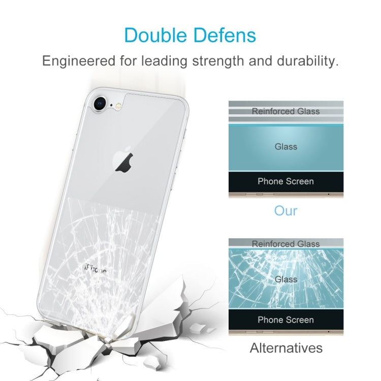 100 PCS for iPhone 8 & 7 0.3mm 9H Surface Hardness 2.5D Curved Edge Explosion-proof Premium Tempered Glass Back Screen Protector