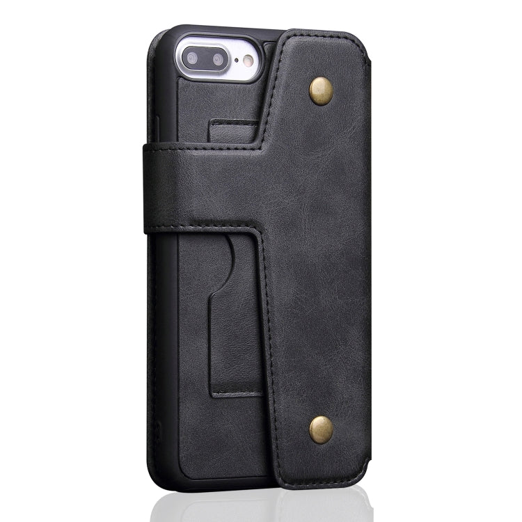 Cowhide Texture Magnetic Absorption Detachable Horizontal Flip Leather Case For iPhone SE 2020 & 8 & 7, with Holder & Card Slots & Wallet