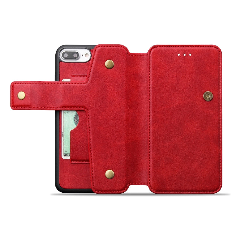Cowhide Texture Magnetic Absorption Detachable Horizontal Flip Leather Case For iPhone SE 2020 & 8 & 7, with Holder & Card Slots & Wallet
