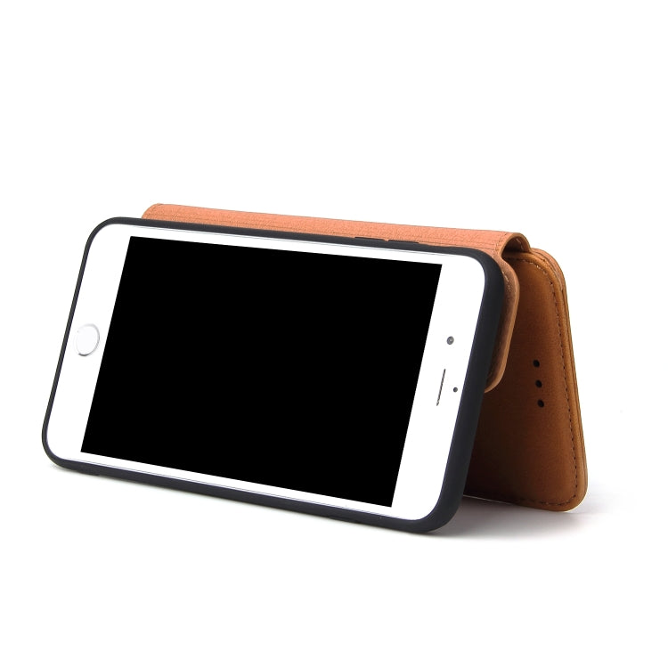 Cowhide Texture Magnetic Absorption Detachable Horizontal Flip Leather Case For iPhone SE 2020 & 8 & 7, with Holder & Card Slots & Wallet