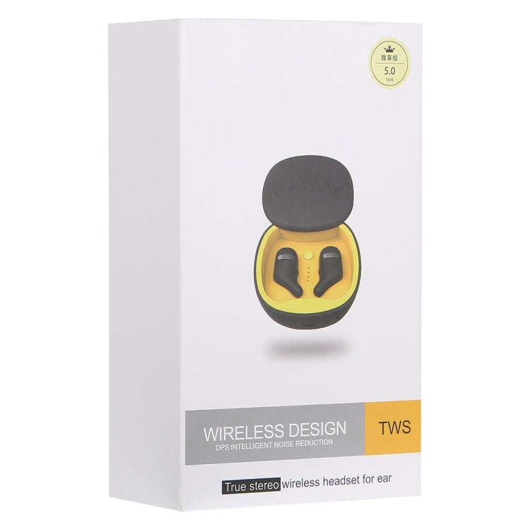 A2 TWS Outdoor Sports Portable In-ear Bluetooth V5.0 + EDR Earphone with 360 Degree Rotation Charging Box