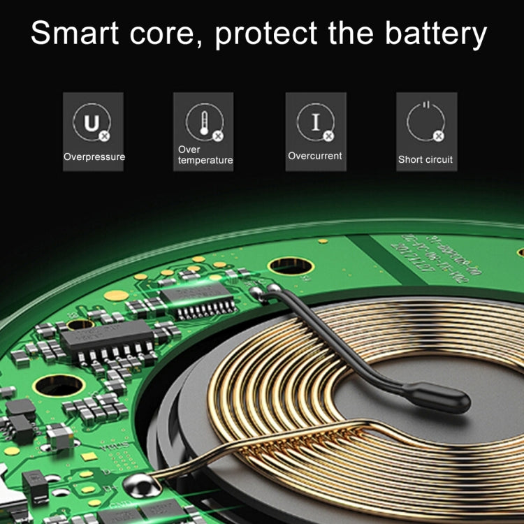 HAMTOD X10 10W Output General Aluminum Alloy + Cloth Materials Qi Standard Wireless Charger(Blue)