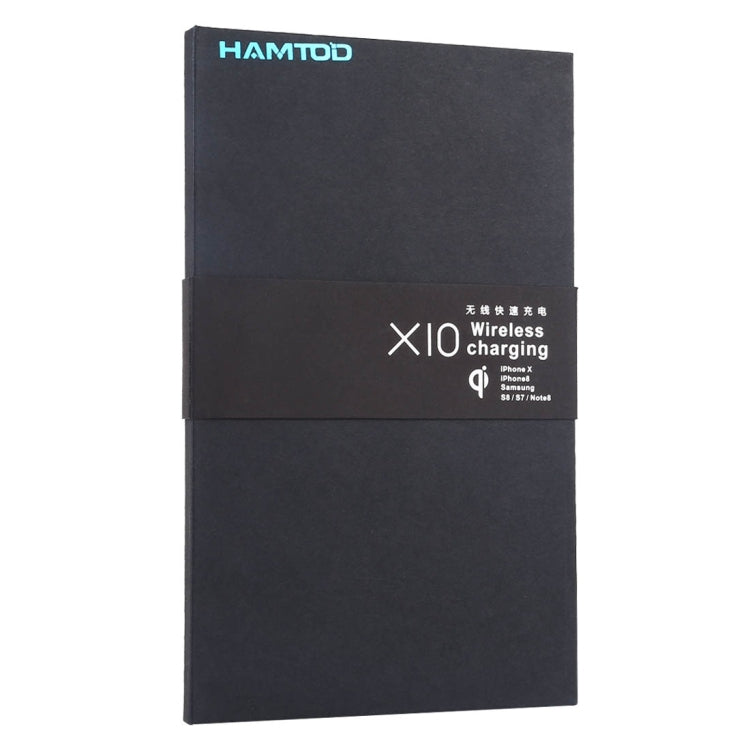HAMTOD X10 10W Output General Aluminum Alloy + Cloth Materials Qi Standard Wireless Charger(Blue)