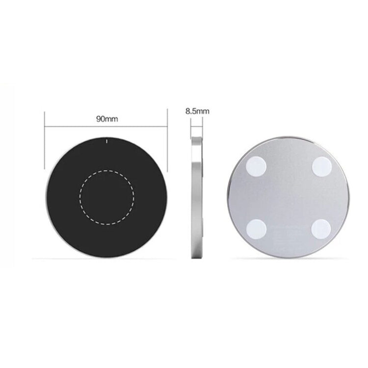 HAMTOD HG3 10W Output Aluminum Alloy Qi Standard Wireless Charger, For iPhone, Galaxy, Huawei, Xiaomi, LG, HTC and Other QI Standard Smart Phones (Silver)