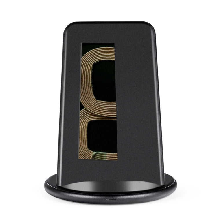 HAMTOD HG20 10W Output Aluminum Alloy Qi Standard Wireless Charger, For iPhone, Galaxy, Huawei, Xiaomi, LG, HTC and Other QI Standard Smart Phones (Black)