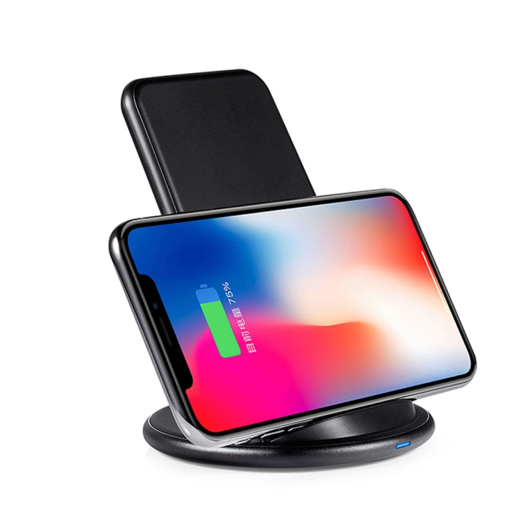 HAMTOD HG20 10W Output Aluminum Alloy Qi Standard Wireless Charger, For iPhone, Galaxy, Huawei, Xiaomi, LG, HTC and Other QI Standard Smart Phones (Black)