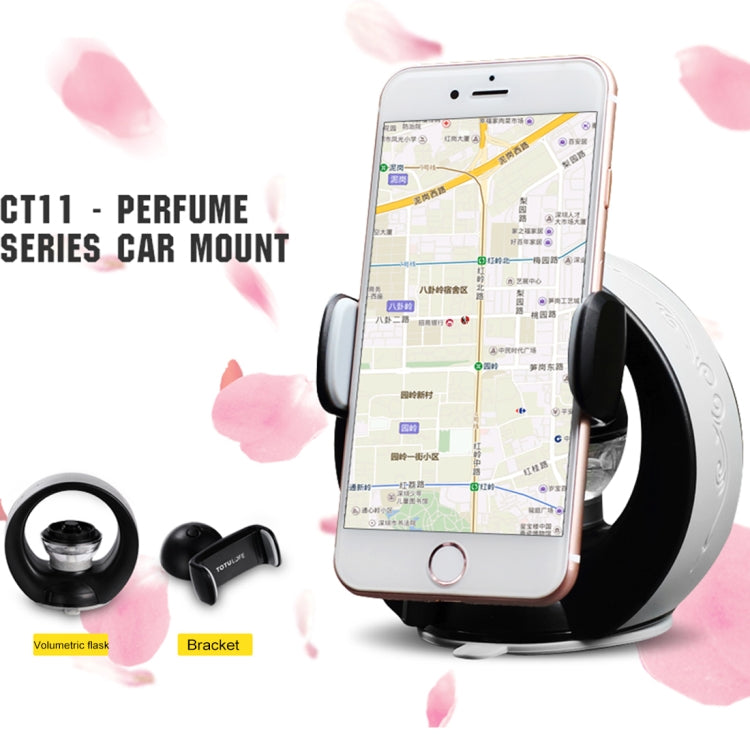 TOTUDESIGN CT11-Perfume Series Universal 360 Degree Rotation Osculum Type Car Mount 3.5-6.0 inch Phone Holder, For iPhone, Galaxy, Sony, Lenovo, HTC, Huawei, and other Smartphones
