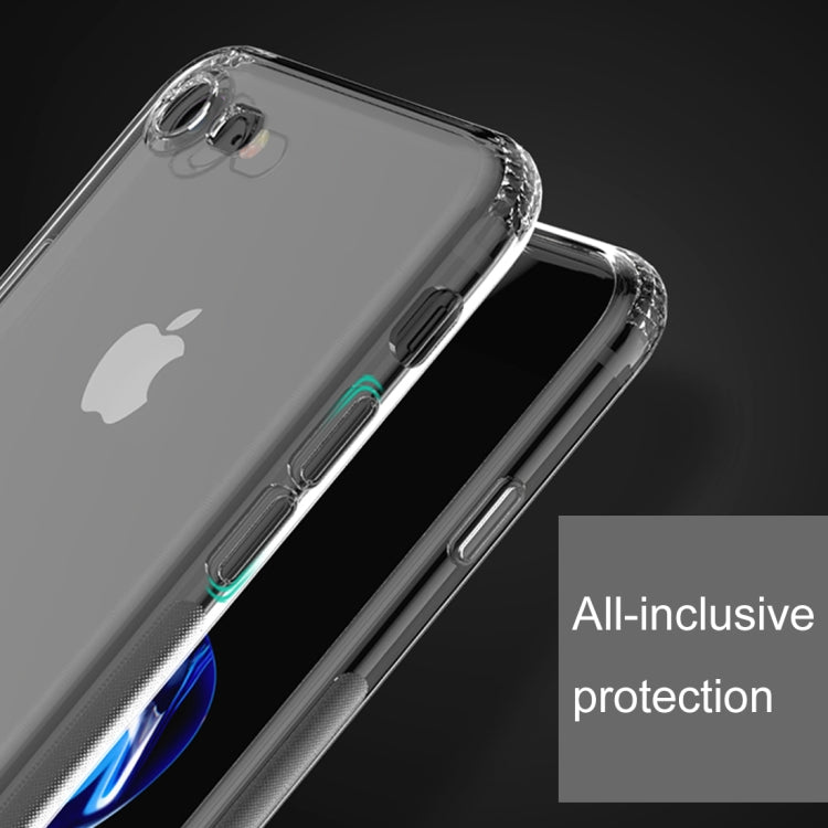 TOTUDESIGN For iPhone SE 2020 & 8 & 7 TPU + PC Dropproof Transparent Protective Back Cover Case with Electroplating Magnetic Holder