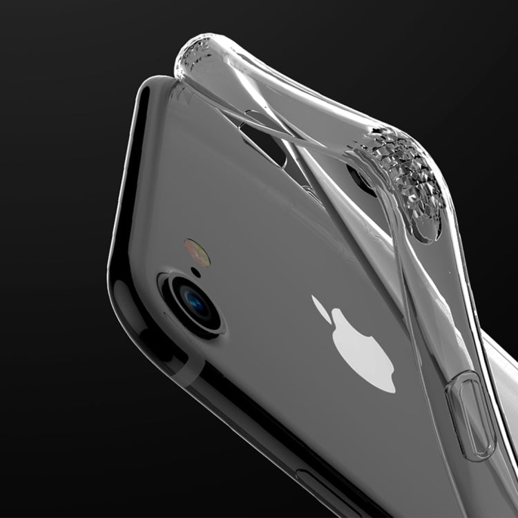 TOTUDESIGN For iPhone SE 2020 & 8 & 7 TPU + PC Dropproof Transparent Protective Back Cover Case with Electroplating Magnetic Holder