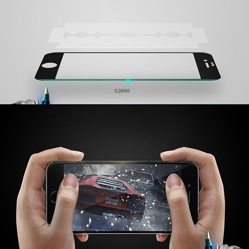 TOTUDESIGN for iPhone 8 & 7 9H Surface Hardness 3D Soft Edge Tempered Glass HD Front Screen Protector