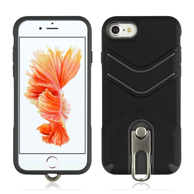 For iPhone SE 2020 & 8 & 7 TPU + PC Shockproof Protective Back Case with Rotatable Holder