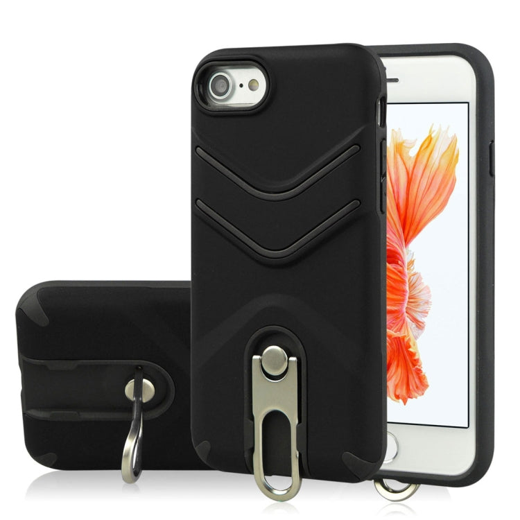 For iPhone SE 2020 & 8 & 7 TPU + PC Shockproof Protective Back Case with Rotatable Holder