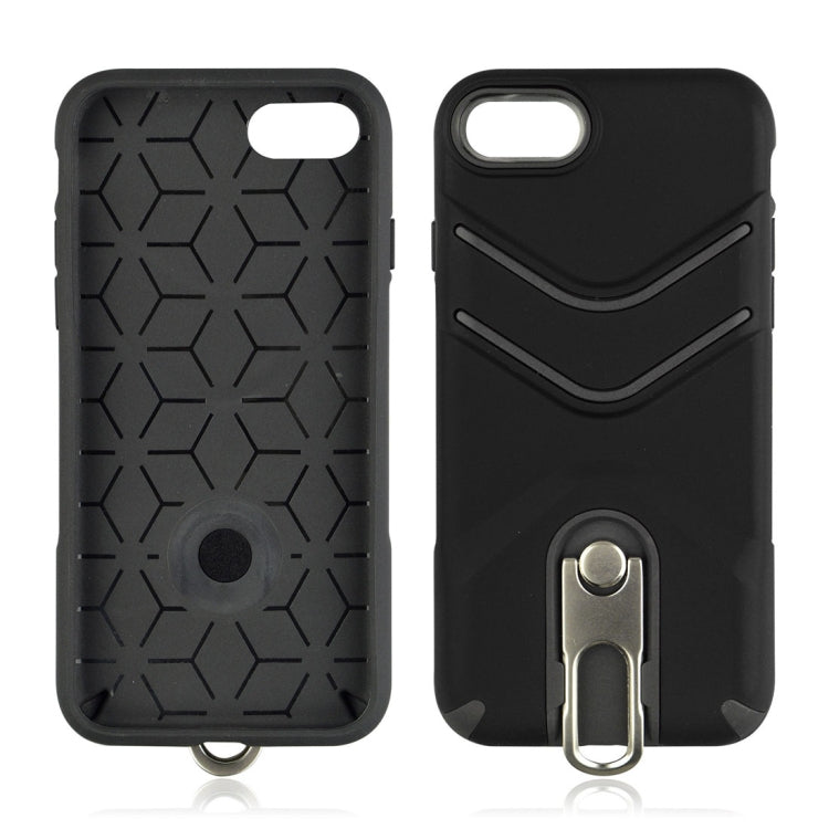 For iPhone SE 2020 & 8 & 7 TPU + PC Shockproof Protective Back Case with Rotatable Holder