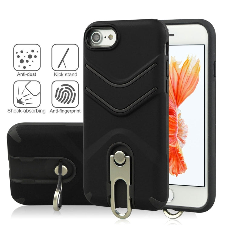 For iPhone SE 2020 & 8 & 7 TPU + PC Shockproof Protective Back Case with Rotatable Holder