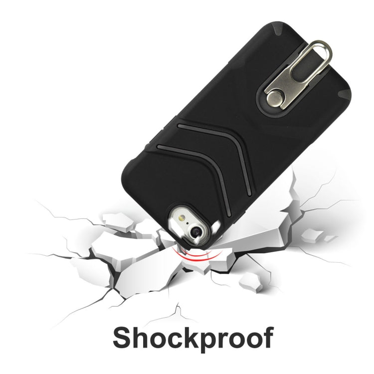 For iPhone SE 2020 & 8 & 7 TPU + PC Shockproof Protective Back Case with Rotatable Holder