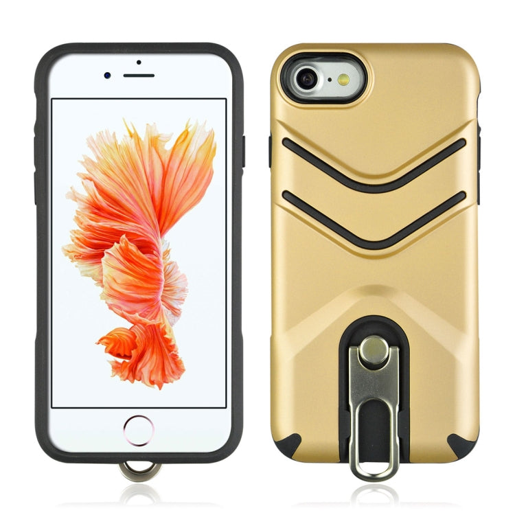 For iPhone SE 2020 & 8 & 7 TPU + PC Shockproof Protective Back Case with Rotatable Holder