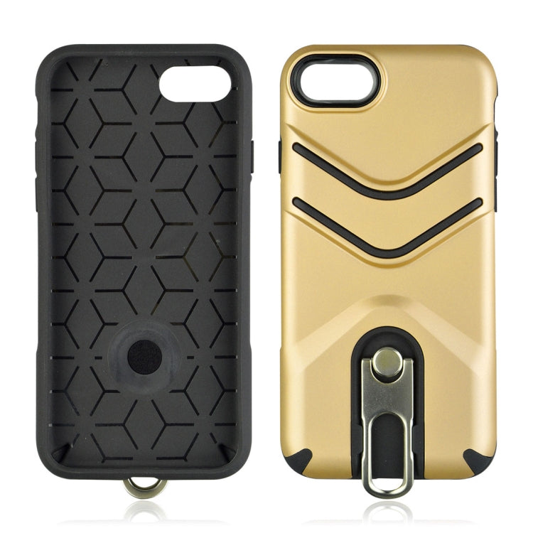 For iPhone SE 2020 & 8 & 7 TPU + PC Shockproof Protective Back Case with Rotatable Holder