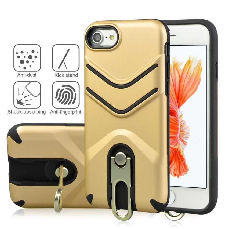 For iPhone SE 2020 & 8 & 7 TPU + PC Shockproof Protective Back Case with Rotatable Holder
