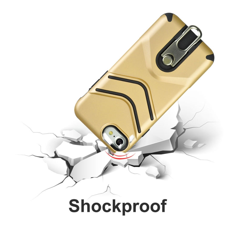 For iPhone SE 2020 & 8 & 7 TPU + PC Shockproof Protective Back Case with Rotatable Holder
