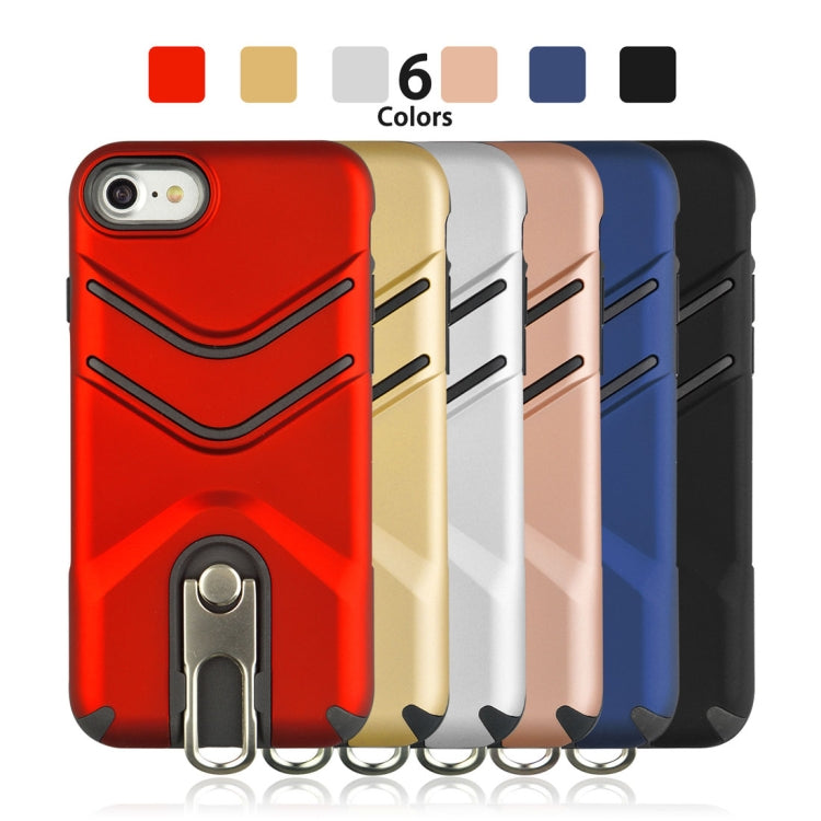 For iPhone SE 2020 & 8 & 7 TPU + PC Shockproof Protective Back Case with Rotatable Holder