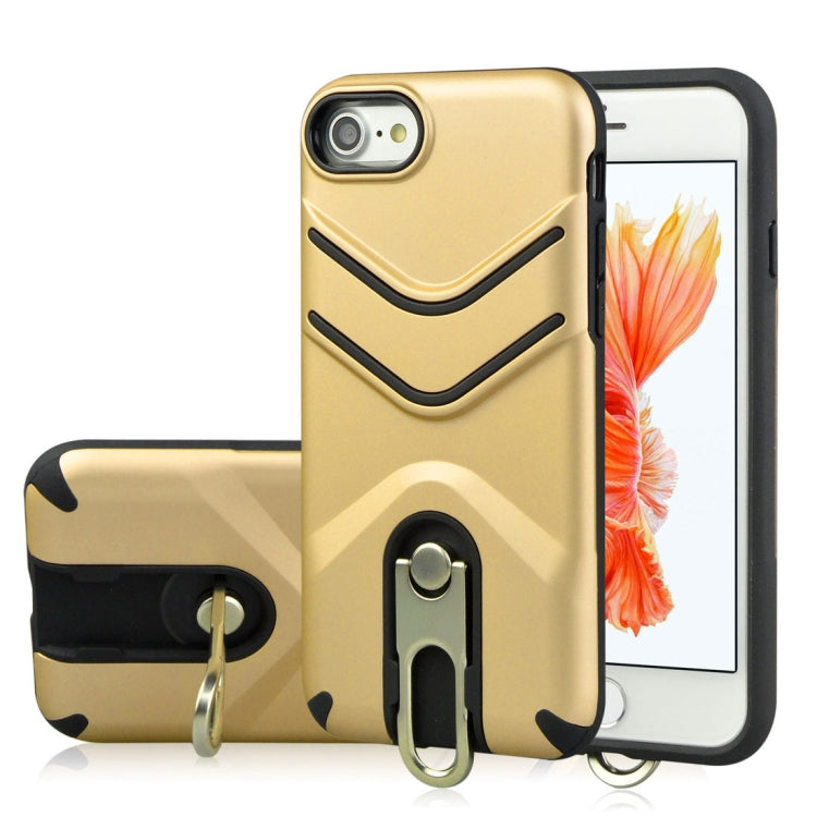 For iPhone SE 2020 & 8 & 7 TPU + PC Shockproof Protective Back Case with Rotatable Holder