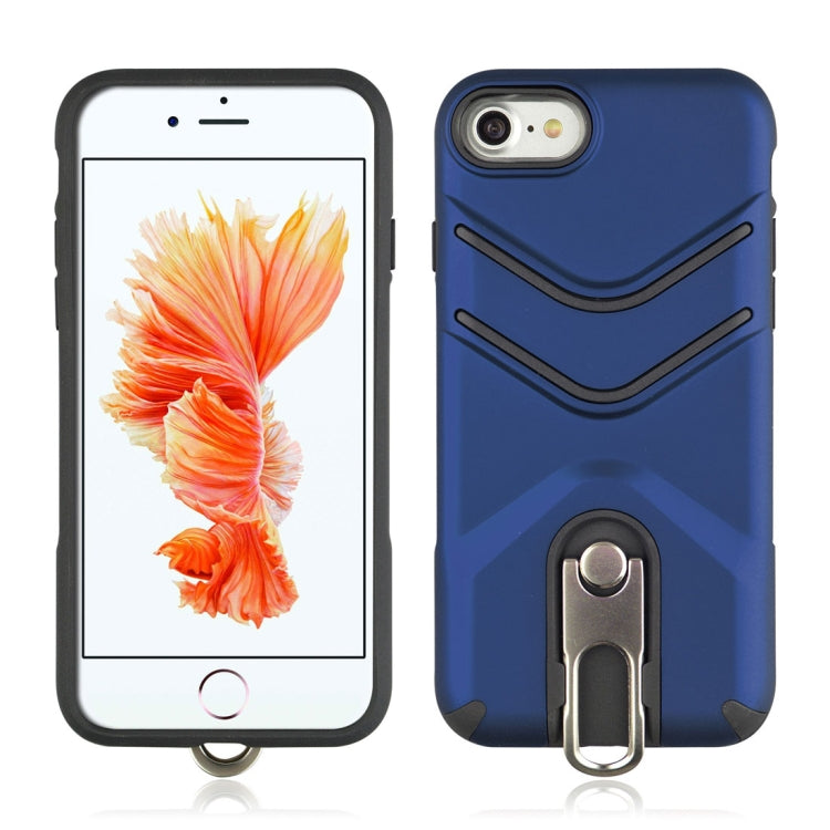 For iPhone SE 2020 & 8 & 7 TPU + PC Shockproof Protective Back Case with Rotatable Holder