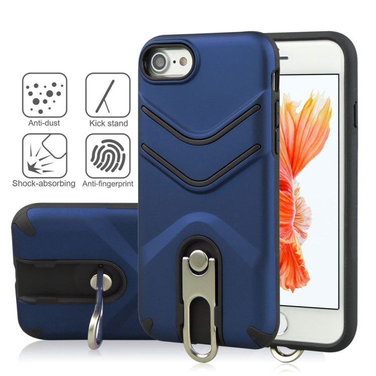 For iPhone SE 2020 & 8 & 7 TPU + PC Shockproof Protective Back Case with Rotatable Holder