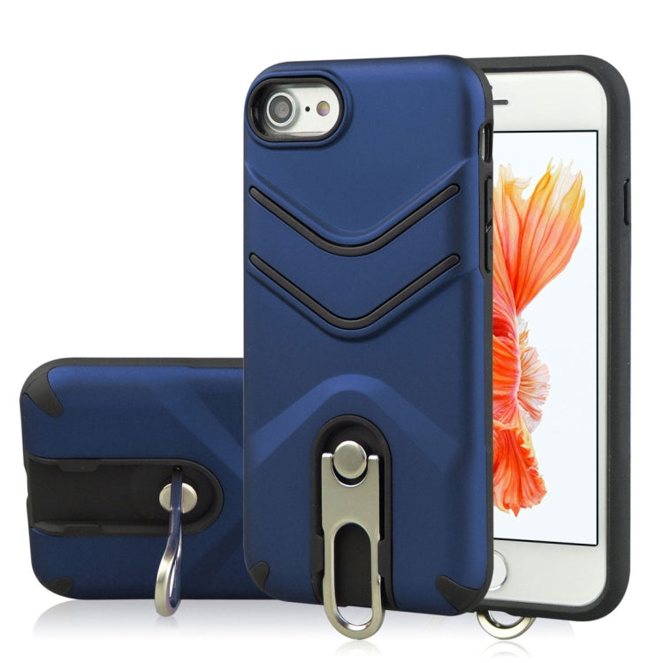 For iPhone SE 2020 & 8 & 7 TPU + PC Shockproof Protective Back Case with Rotatable Holder