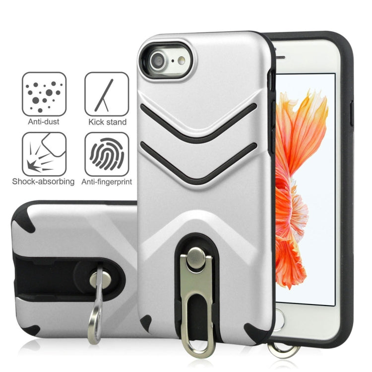 For iPhone SE 2020 & 8 & 7 TPU + PC Shockproof Protective Back Case with Rotatable Holder