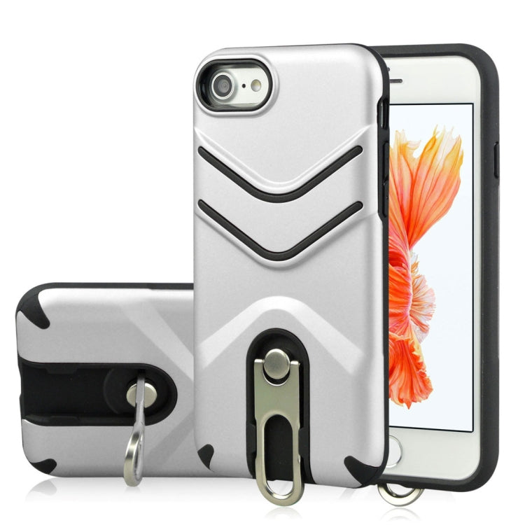 For iPhone SE 2020 & 8 & 7 TPU + PC Shockproof Protective Back Case with Rotatable Holder