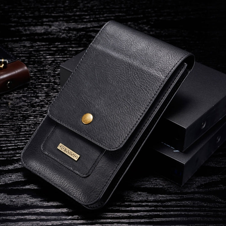 DG.MING Universal Cowskin Leather Protective Case Waist Bag with Card Slots & Hook, For iPhone, Samsung, Sony, Huawei, Meizu, Lenovo, ASUS, Oneplus, Xiaomi, Cubot, Ulefone, Letv, DOOGEE, Vkworld, and other Smartphones Below 5.2 inch