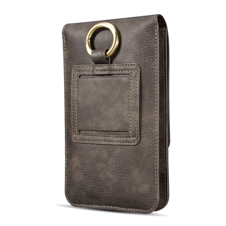 DG.MING Universal Cowskin Leather Protective Case Waist Bag with Card Slots & Hook, For iPhone, Samsung, Sony, Huawei, Meizu, Lenovo, ASUS, Oneplus, Xiaomi, Cubot, Ulefone, Letv, DOOGEE, Vkworld, and other Smartphones Below 5.2 inch