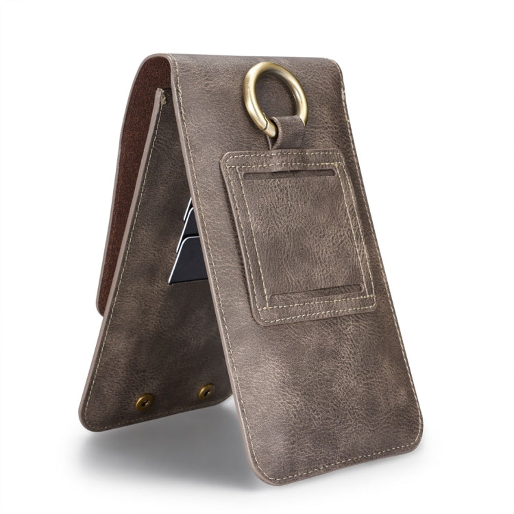 DG.MING Universal Cowskin Leather Protective Case Waist Bag with Card Slots & Hook, For iPhone, Samsung, Sony, Huawei, Meizu, Lenovo, ASUS, Oneplus, Xiaomi, Cubot, Ulefone, Letv, DOOGEE, Vkworld, and other Smartphones Below 5.2 inch