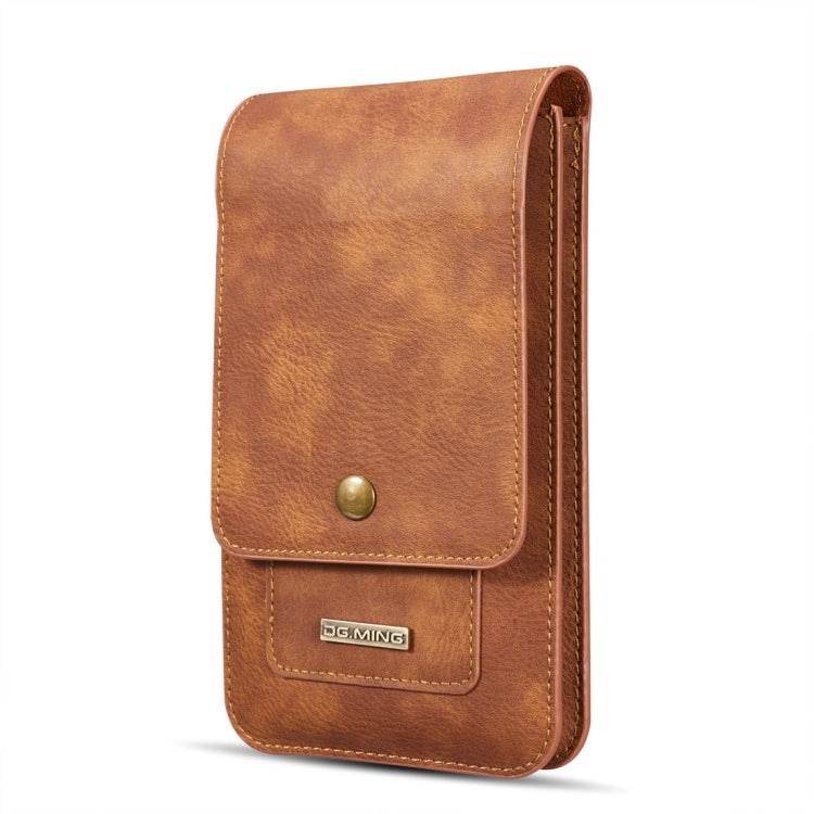 DG.MING Universal Cowskin Leather Protective Case Waist Bag with Card Slots & Hook, For iPhone, Samsung, Sony, Huawei, Meizu, Lenovo, ASUS, Oneplus, Xiaomi, Cubot, Ulefone, Letv, DOOGEE, Vkworld, and other Smartphones Below 5.2 inch