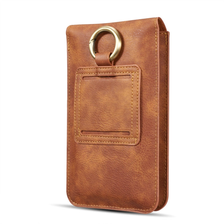 DG.MING Universal Cowskin Leather Protective Case Waist Bag with Card Slots & Hook, For iPhone, Samsung, Sony, Huawei, Meizu, Lenovo, ASUS, Oneplus, Xiaomi, Cubot, Ulefone, Letv, DOOGEE, Vkworld, and other Smartphones Below 5.2 inch