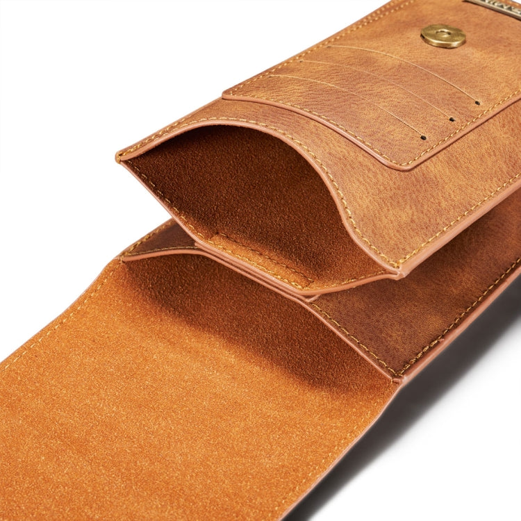 DG.MING Universal Cowskin Leather Protective Case Waist Bag with Card Slots & Hook, For iPhone, Samsung, Sony, Huawei, Meizu, Lenovo, ASUS, Oneplus, Xiaomi, Cubot, Ulefone, Letv, DOOGEE, Vkworld, and other Smartphones Below 5.2 inch
