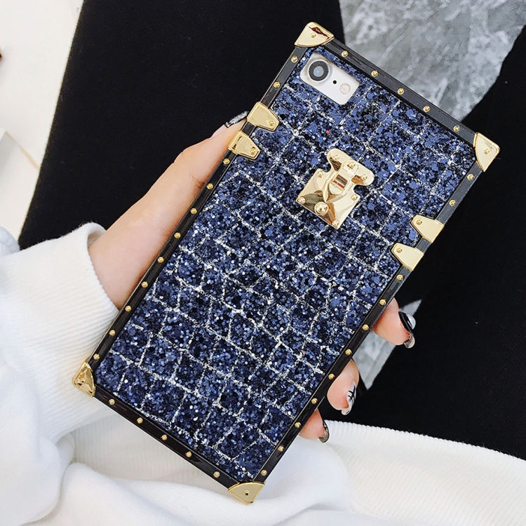 For iPhone SE 2020 & 8 & 7 Sequins Lock Style Full Coverage Protective Back Cover