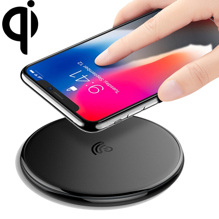 HAMTOD HFC180 10W (Max) Output Genuine Leather Surface Qi Standard Fast Charging Wireless Charger, For iPhone, Galaxy, Huawei, Xiaomi, LG, HTC and other QI Standard Smart Phones