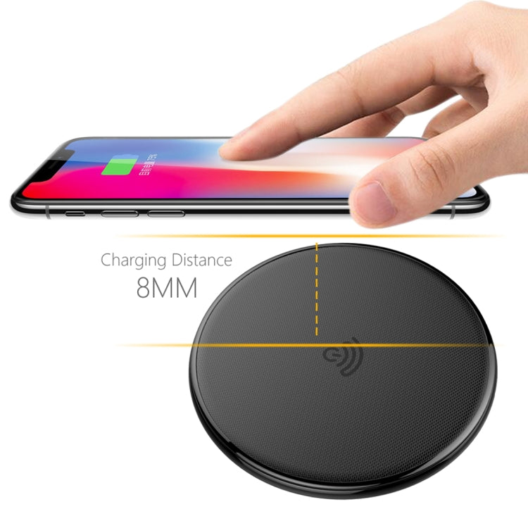 HAMTOD HFC180 10W (Max) Output Genuine Leather Surface Qi Standard Fast Charging Wireless Charger, For iPhone, Galaxy, Huawei, Xiaomi, LG, HTC and other QI Standard Smart Phones