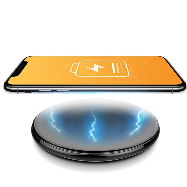 HAMTOD HFC180 10W (Max) Output Genuine Leather Surface Qi Standard Fast Charging Wireless Charger, For iPhone, Galaxy, Huawei, Xiaomi, LG, HTC and other QI Standard Smart Phones