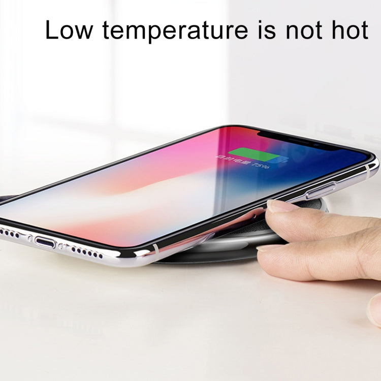 HAMTOD HFC180 10W (Max) Output Genuine Leather Surface Qi Standard Fast Charging Wireless Charger, For iPhone, Galaxy, Huawei, Xiaomi, LG, HTC and other QI Standard Smart Phones