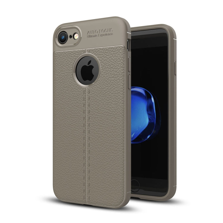 For iPhone SE 2020 & 8 & 7 Litchi Texture TPU Protective Back Cover Case