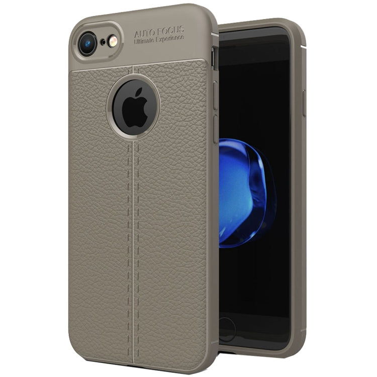 For iPhone SE 2020 & 8 & 7 Litchi Texture TPU Protective Back Cover Case