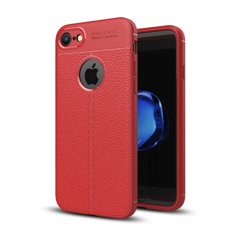 For iPhone SE 2020 & 8 & 7 Litchi Texture TPU Protective Back Cover Case