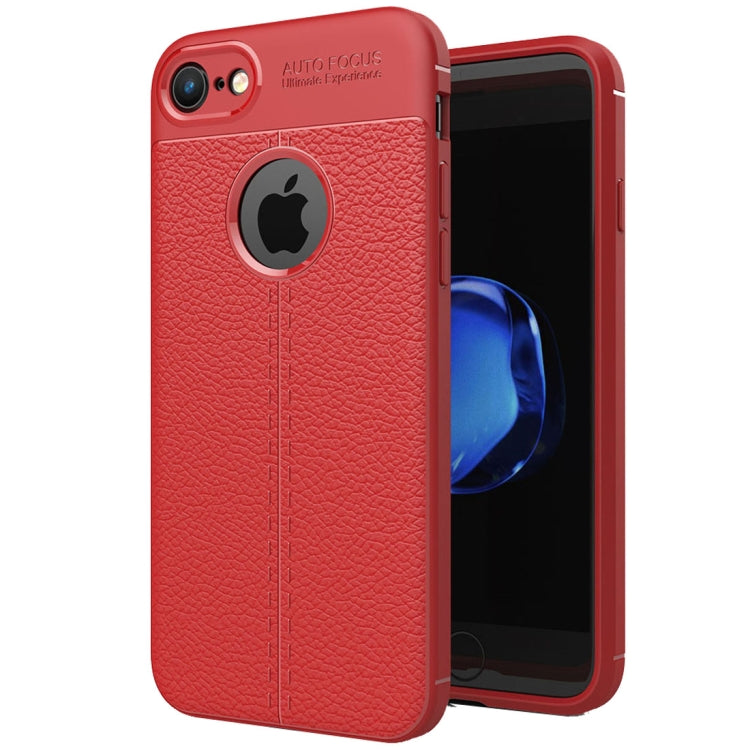 For iPhone SE 2020 & 8 & 7 Litchi Texture TPU Protective Back Cover Case