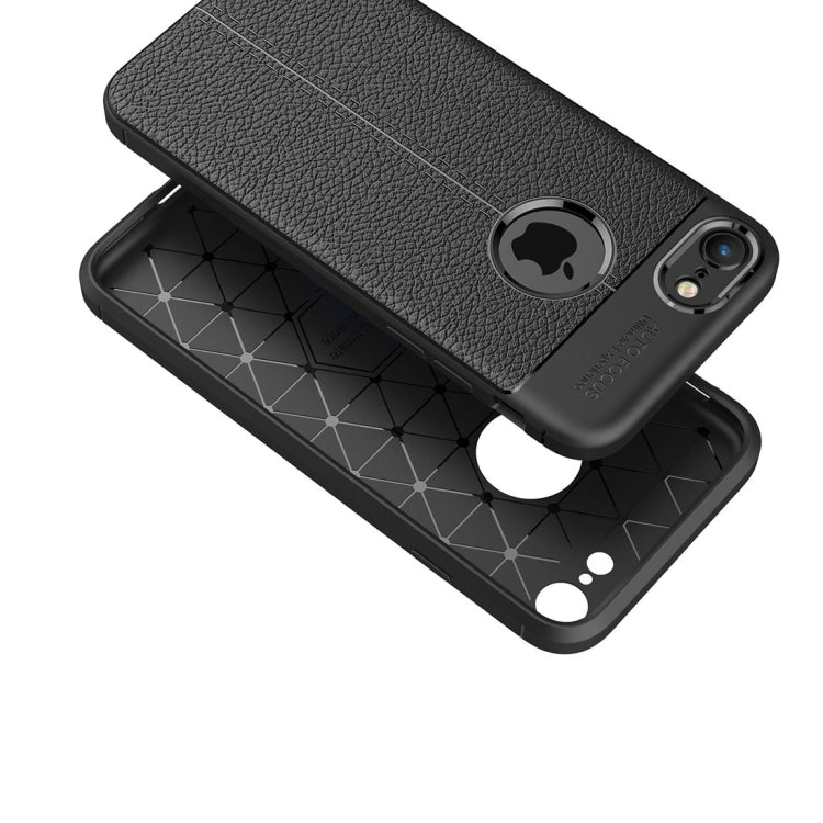 For iPhone SE 2020 & 8 & 7 Litchi Texture TPU Protective Back Cover Case